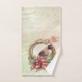 Waterverf Winter Kardinaal Bad Handdoek (Handdoek)