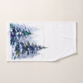 Waterverf winter kerstboom moderne tijd bad handdoek (Handdoek)
