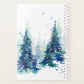 Waterverf winter kerstboom moderne tijd planner (Achterkant)