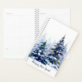 Waterverf winter kerstboom moderne tijd planner (Display)