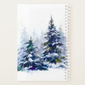 Waterverf winter kerstboom moderne tijd planner (Achterkant)