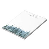 Waterverf Winter Pine Trees Aangepaste laptop Notitieblok (Gedraaid)