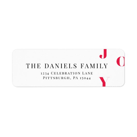 Waterverf Winter Red Joy Etiket (Voorkant)