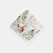 Waterverf Winter Sneeuwscène met Fox Servet (Hoek)