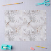 Waterverf Winter White Owl Snow Fox Pattern Tissuepapier (Craft)