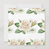 Waterverf Winter White Rose kerstavond Kaart (Achterkant)