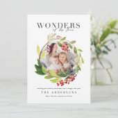 Waterverf winter wonderen van zijn liefde bedankkaart (Staand voorkant)