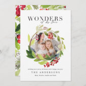 Waterverf winter wonderen van zijn liefde bedankkaart (Voorkant / Achterkant)