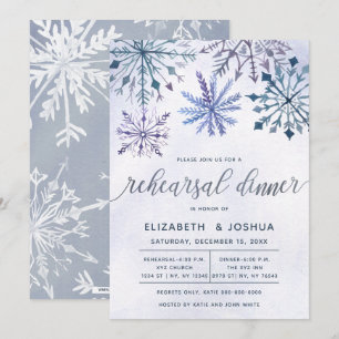 Waterverf Winter Wonderland repetitief diner Kaart