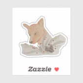 Waterverf Winter Woodland Fox Sticker (Vel)