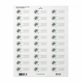 Waterverf Winterbessen Kersttoespraak Etiket (Full Sheet)