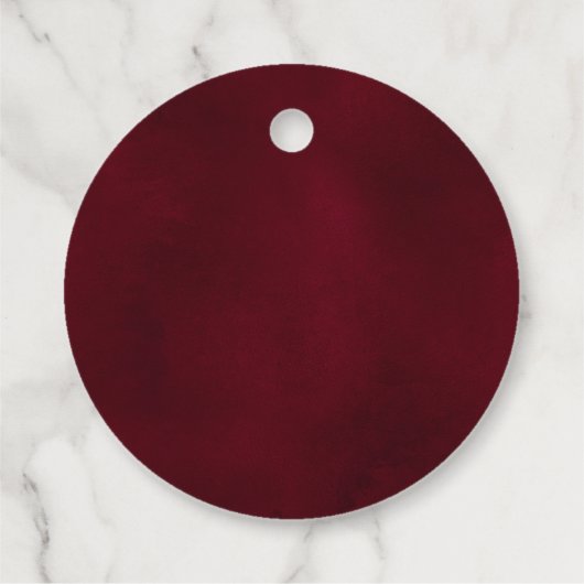 Waterverf Winterbessen Pine Kerstbruiloft Bedankjes Labels (Achterkant)