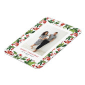 Waterverf Winterbessen Vrolijk Kerstfeest Foto Magneet (Linkerzijde)