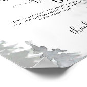 Waterverf Winterbos Baby shower Poster (Hoek)