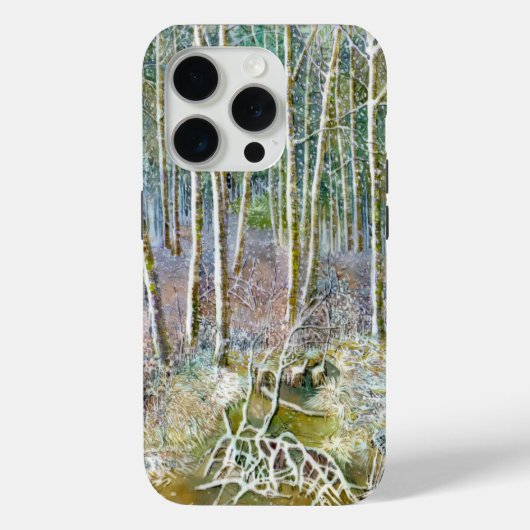 waterverf winterbos Case-Mate iPhone case (Achterkant)