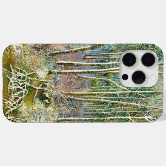 waterverf winterbos Case-Mate iPhone case (Achterkant (horizontaal))