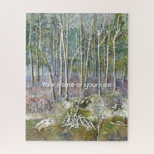 waterverf winterbos legpuzzel