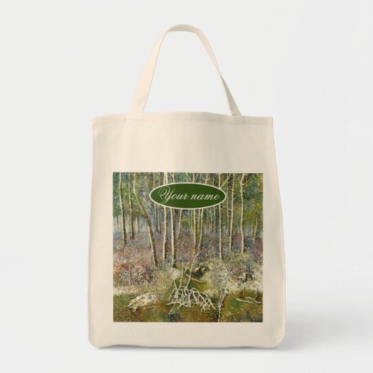 waterverf winterbos tote bag (Voorkant)