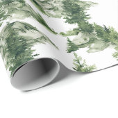 Waterverf winterbospatroon cadeaupapier (Rol Hoek)