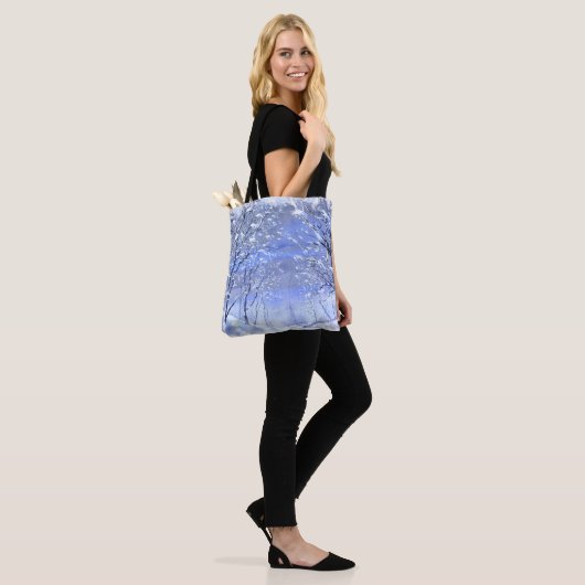 Waterverf winterBossen Canvas tas voor het schilde (Op model)