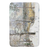 waterverf winterbrug badmat (Voorkant Verticaal)