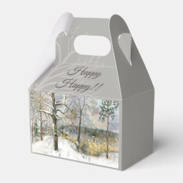 waterverf winterbrug bedankdoosjes