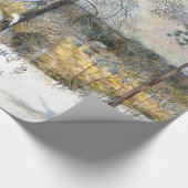 waterverf winterbrug cadeaupapier (Hoek)