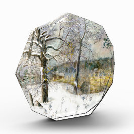 waterverf winterbrug fotoblokken