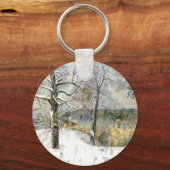 Waterverf winterbrug sleutelhanger (Voorkant)