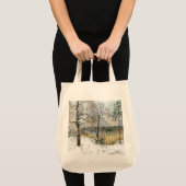 waterverf winterbrug tote bag (Voorkant (product))