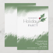 Waterverf wintergroen Vakantiefeest Kaart (Voorkant / Achterkant)