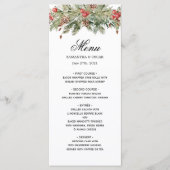 Waterverf wintergroene sinusboom en pijnkloon menu (Voorkant)