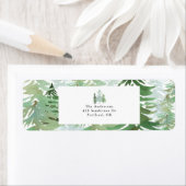 Waterverf winterkerst etiket (Insitu)