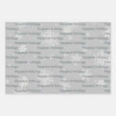 Waterverf winterkerstkabouter inpakpapier vel (Voorkant 3)