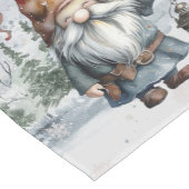 Waterverf winterkerstkabouter medium tafelloper (Hoek)