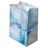 Waterverf winterlandschap Illustratie Medium Cadeauzakje (Achterkant Gekanteld)