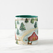 Waterverf winterlandschap met brandbomen mok (Midden)