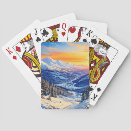 waterverf winterochtend Classic Speelkaarten