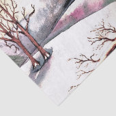 Waterverf winterscène tissuepapier (Detail)