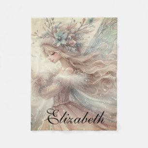  Waterverf Wintersneeuw Fairy Fantasy Art Fleece Deken