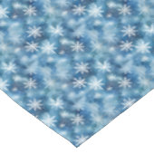 Waterverf wintersneeuwvlokken blauw achtergrond tafelkleed (Gekanteld)