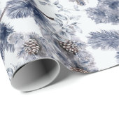 Waterverf Wintervakantie Patroon Cadeaupapier (Rol Hoek)