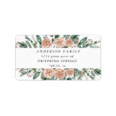 waterverf wintervakantieadres etiket (Voorkant)