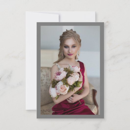 Waterverf Wisteria Foto | Bat Mitzvah Bedankkaart (Achterkant)