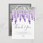 Waterverf Wisteria Foto | Bat Mitzvah Bedankkaart (Voorkant / Achterkant)