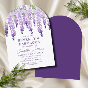 Waterverf Wisteria Seventy & Fabulous Floral Chic Kaart