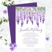 Waterverf Wisteria Smaller Wedding Change of Plan