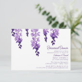 Waterverf Wisteria Wedding Rehearsal Dinner Informatiekaartje (Staand voorkant)