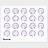 Waterverf Wisteria Wedding Spread The Love Script Ronde Sticker (Vel)