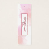 Waterverf Wit Branding Hang label | roze Mini Visitekaartjes (Voorkant)